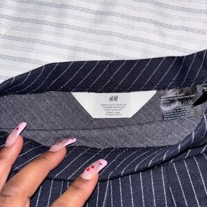 H&M Navy Pinstripe Suit Jacket